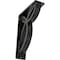 Ekena Millwork Versailles Wrought Iron Bracket, (Triple center brace), Antiqued Pewter 2"W x 5 1/2"D x 8"H BKTM02X05X08TVEAPW - alternate 1